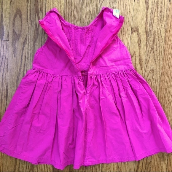 Fuchsia Pink Toddler Little Girls Sleeveless Fit & Flare Gray shift Dress - Picture 9 of 16